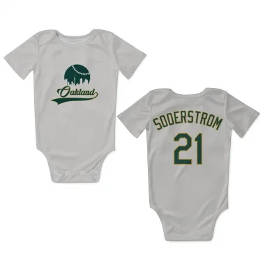 White Oakland Athletics Tyler Soderstrom   Newborn & Infant Bodysuit